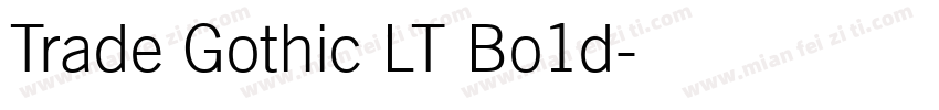 Trade Gothic LT Bo1d字体转换
